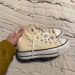 Cream High-Top Sneakers
